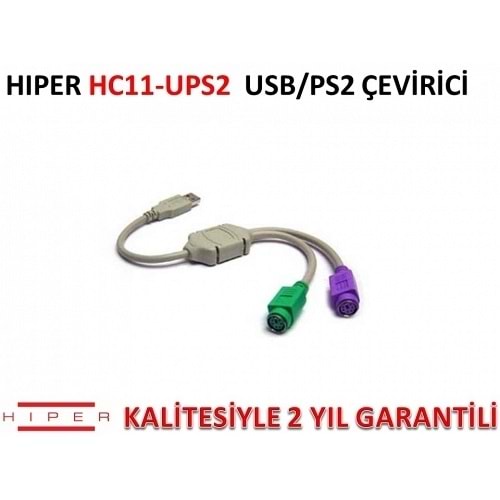 HIPER HC11-UPS2 USB Erkek PS/2 PS2 Dişi Dönüştürücü Kablo Kablosu Dönüştürücü Adaptör Klavye