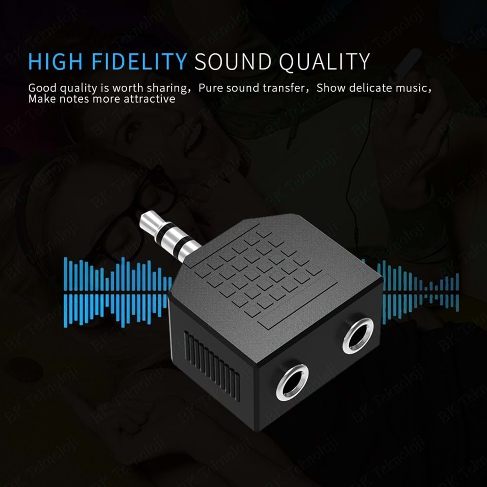 Swat 1x2 - 3.5mm Stereo Jak Çoğaltıcı Kulaklık Ses Çoklayıcı Adaptör