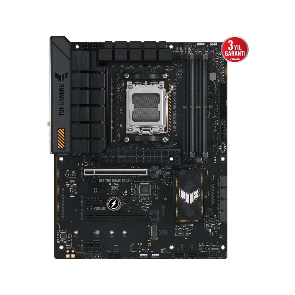 ASUS TUF GAMING A620-PRO WIFI DDR5 6400MHZ 1XHDMI 1XDP 2XM.2 USB 3.2 ATX AM5 (AMD AM5 7000 SERİSİ İŞLEMCİ UYUMLU)