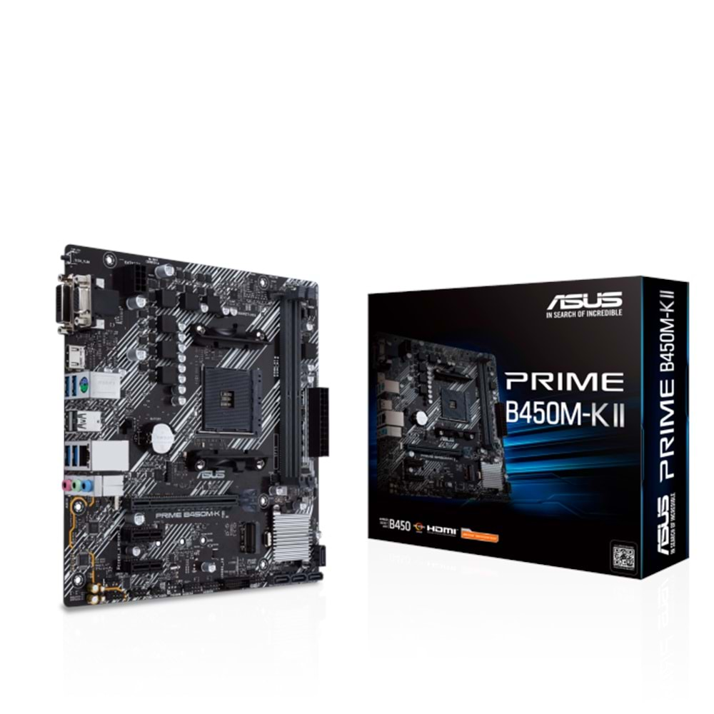 ASUS PRIME B450M-K II DDR4 4400MHZ 1XVGA 1XHDMI 1XDVI 1XM.2 USB 3.2 MATX AM4 (2. VE 1.NESİL İŞLEMCİ UYUMLU) 