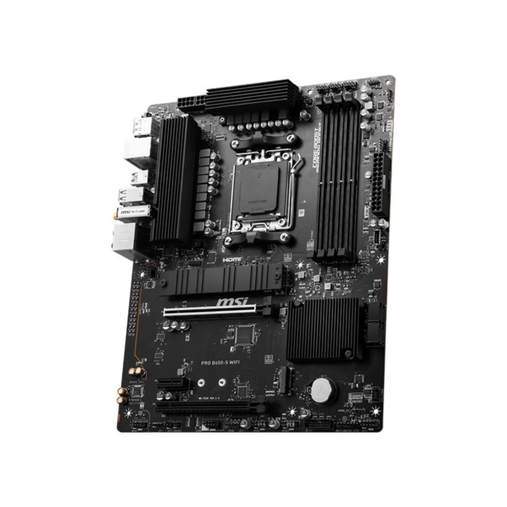 MSI PRO B650-S WIFI DDR5 7200MHZ 1XHDMI 1XDP USB 3.2 M.2 ATX AM5 (AMD AM5 7000 SERİSİ İLE UYUMLU) 