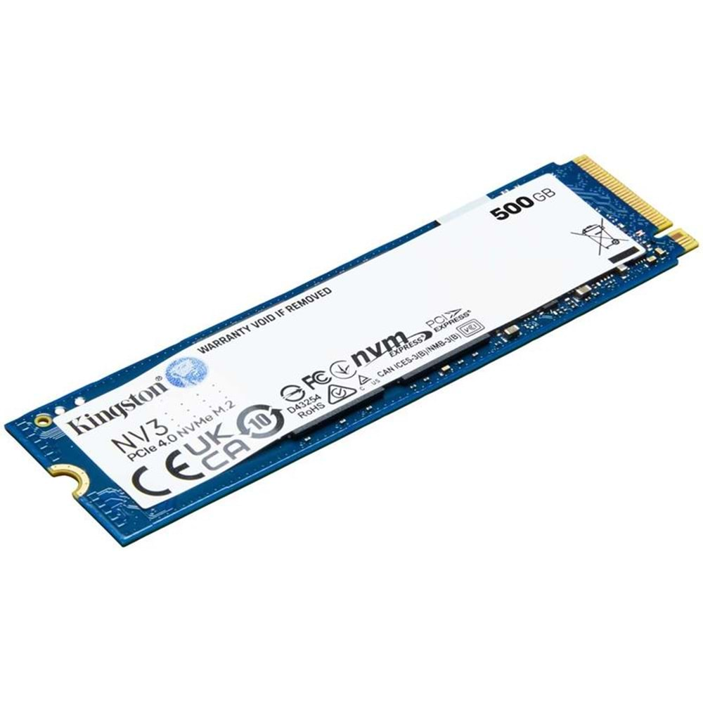 500 GB KINGSTON NV3 2280 GEN4 M.2 PCIE 4.0 NVME 5.000/3.000 SNV3S/500G 