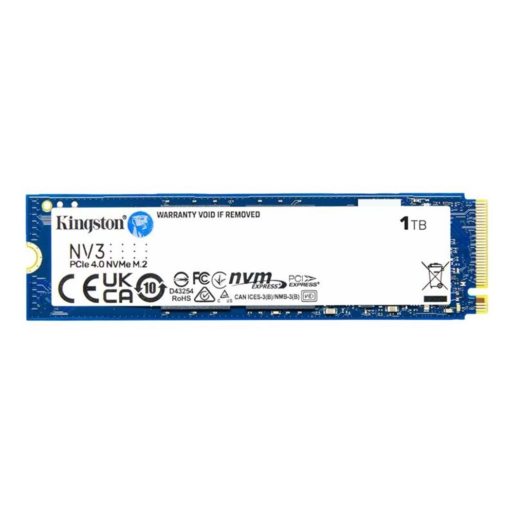 1 TB KINGSTON NV3 M.2 NVME PCIE GEN4 6000/4000MBS SNV3S/1000G 