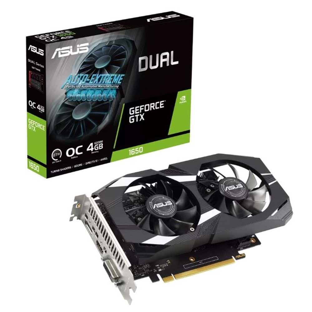 ASUS GEFORCE DUAL-GTX1650-O4GD6-P-V2 4GB GDDR6 128BIT 1XHDMI 1XDP 1XDVI EKRAN KARTI 