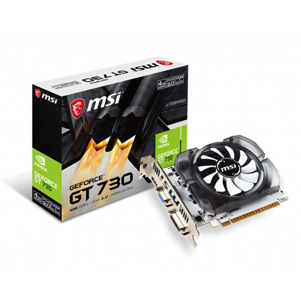 MSI GEFORCE N730-4GD3V2 GT730 4GB 128B DDR3 1XVGA 1XHDMI 1XDVI EKRAN KARTI 