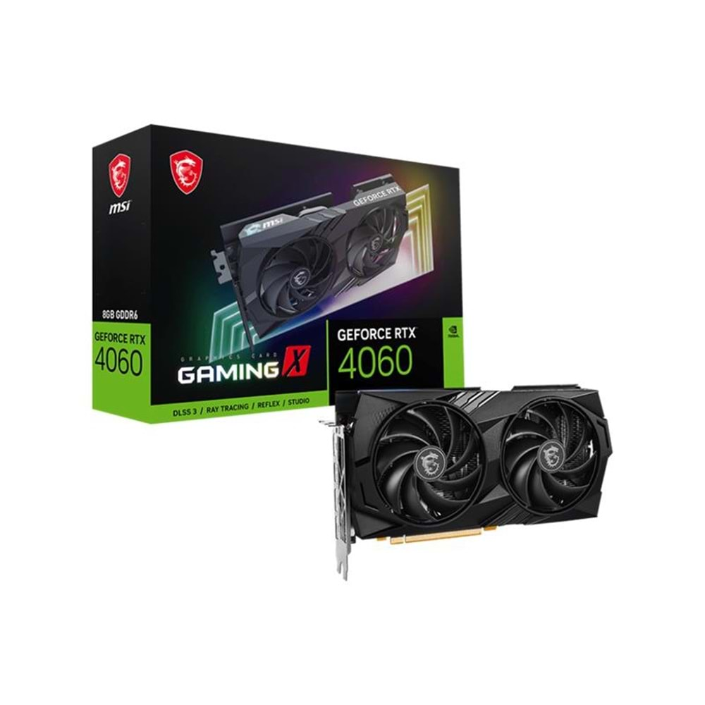 MSI GEFORCE RTX4060 GAMING X 8G 8GB GDDR6 128BIT 1XHDMI 3XDP EKRAN KARTI 