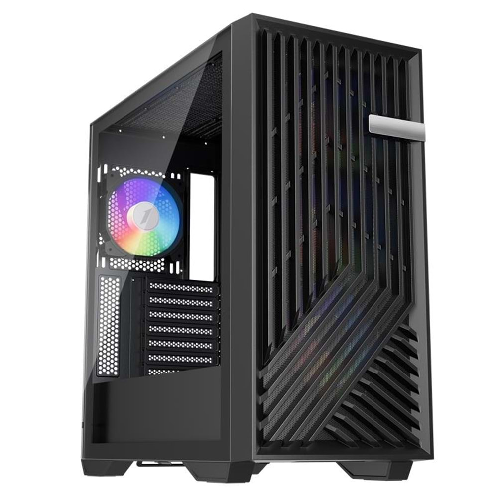 1ST PLAYER FD8 SİYAH 750W 80+ ARGB 6X12CM FAN TEMPERLİ CAM MESH USB 3.0 E-ATX KASA 