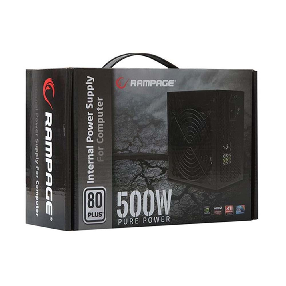 RAMPAGE RMP-500-80P 500W 80 PLUS 12CM FAN AKTİF PFC POWER SUPPLY 