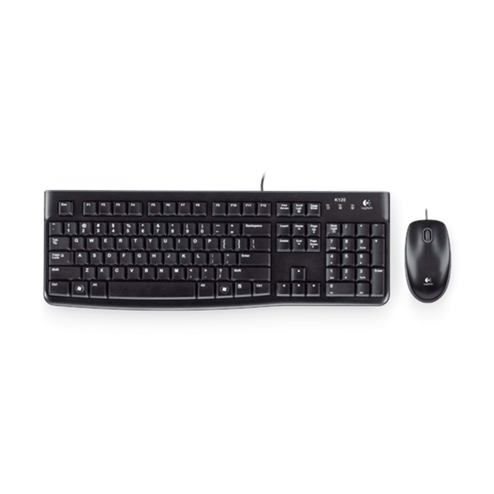 LOGITECH MK120 TR Q USB KABLOLU KLAVYE VE MOUSE SET SIYAH 920-002560 