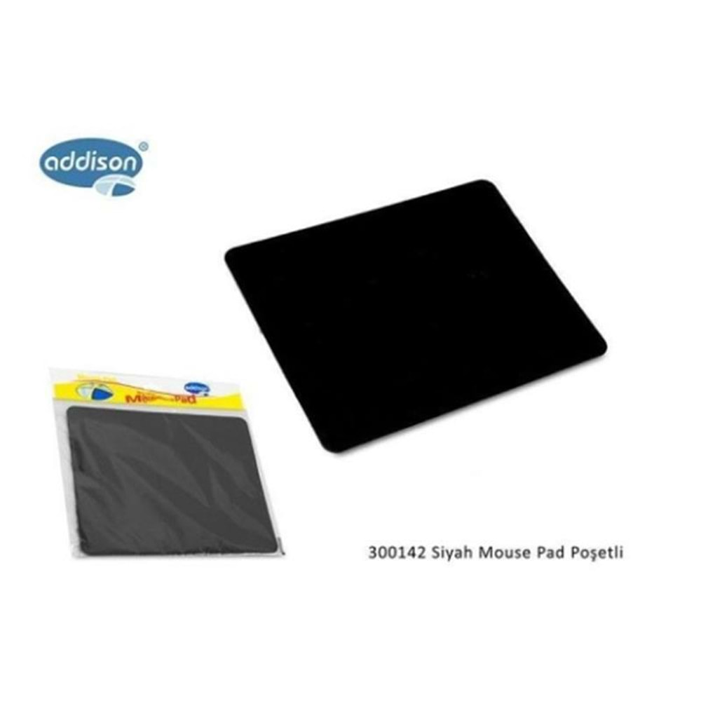 ADDISON 300142 SİYAH MOUSE PAD POŞETLİ 