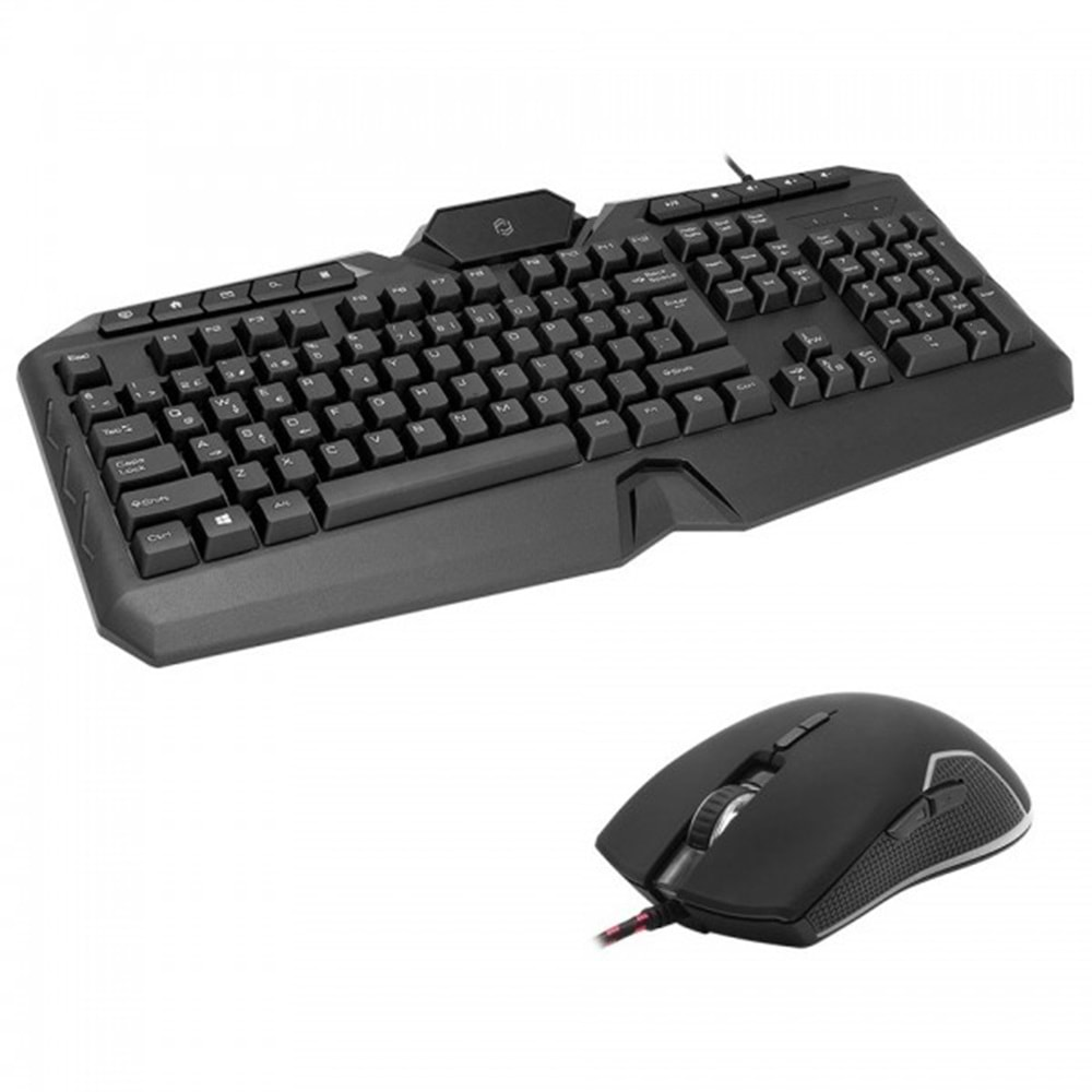 FRISBY FK-4865QU USB Q TR MM SİYAH KABLOLU GAMING KLAVYE MOUSE SET