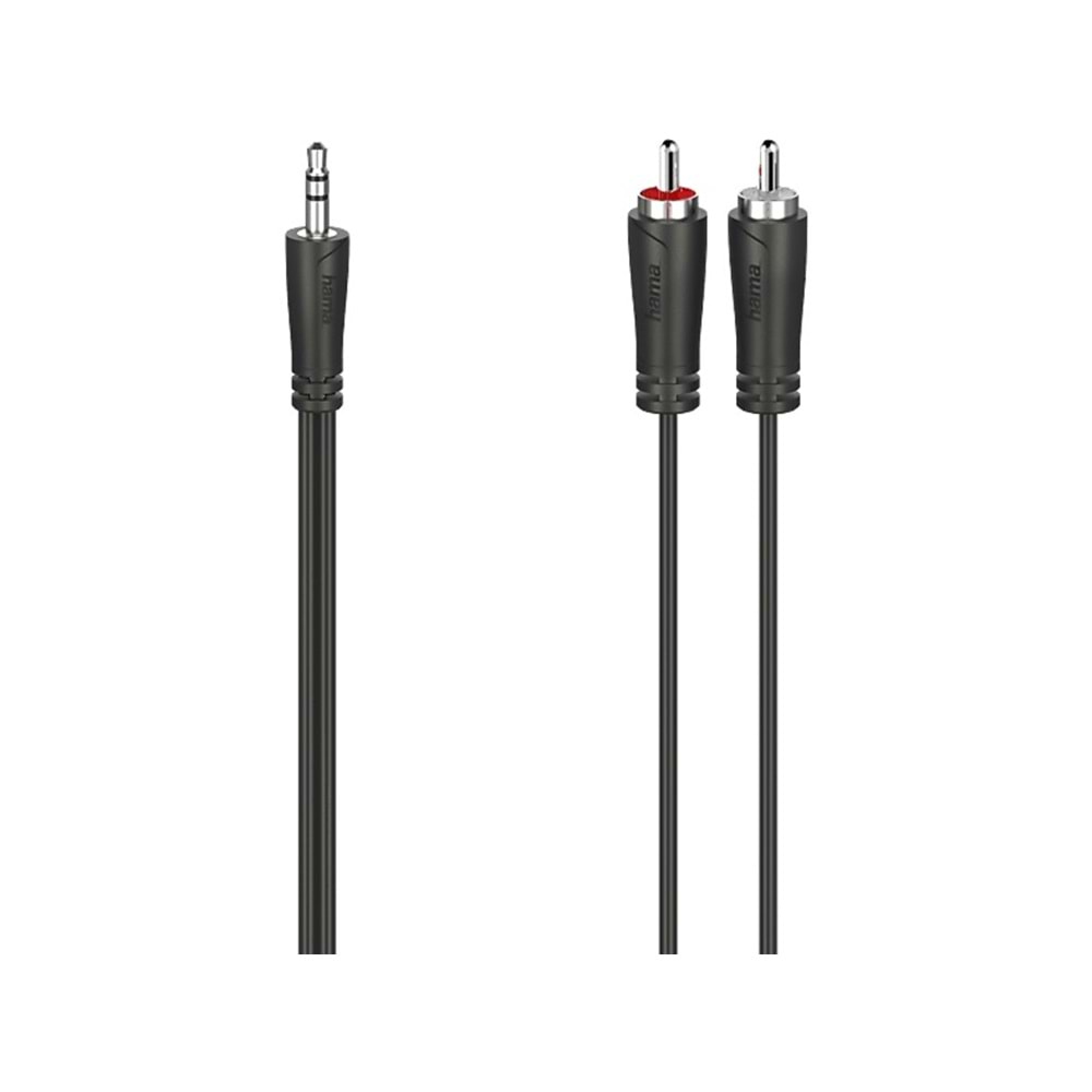 HAMA HM.200720 3.5mm - 2RCA Stereo 2m USB Kablo Siyah