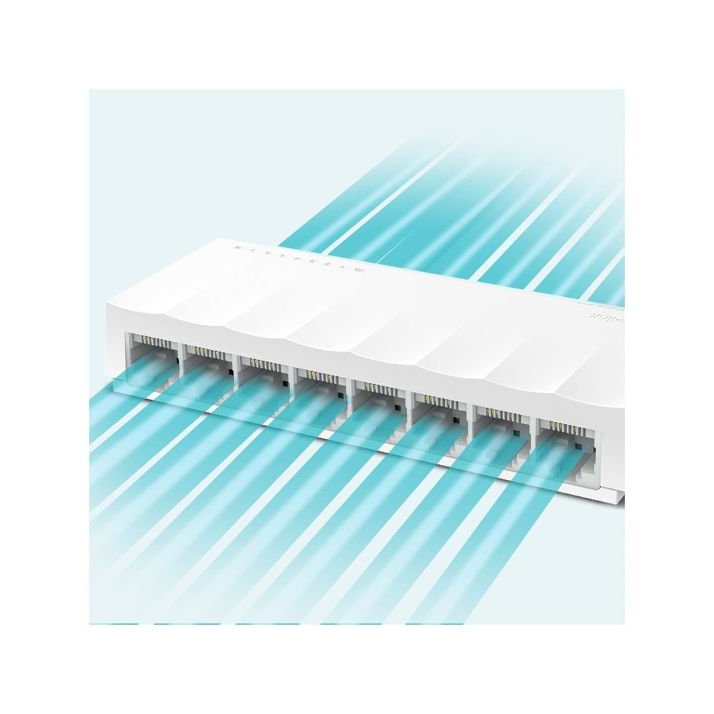 TP-Link LS1008 8 Port 10-100 Mbps Plastik Kasa Switch