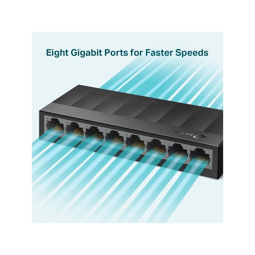TP-LINK LS1008G 8 PORT GIGABIT PLASTİK KASA SWITCH