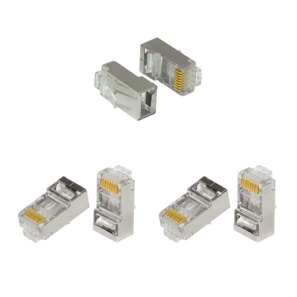 FRISBY FNW-RJ4522N RJ45 FTP CAT6 KONNEKTOR METAL 100LÜ PAKET 