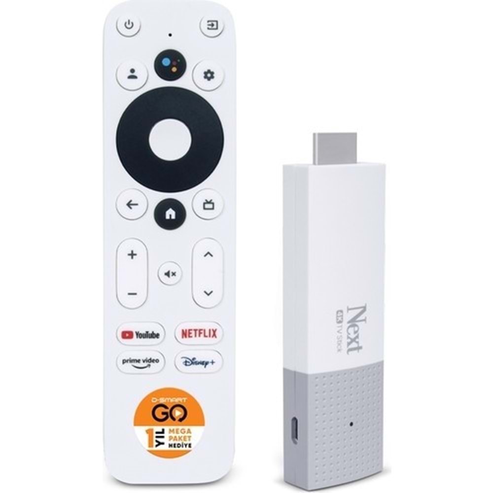 D-Smart Mega Dsmart GO 1 Yıl Hediye Next 4K TV Stick Android Tv Box