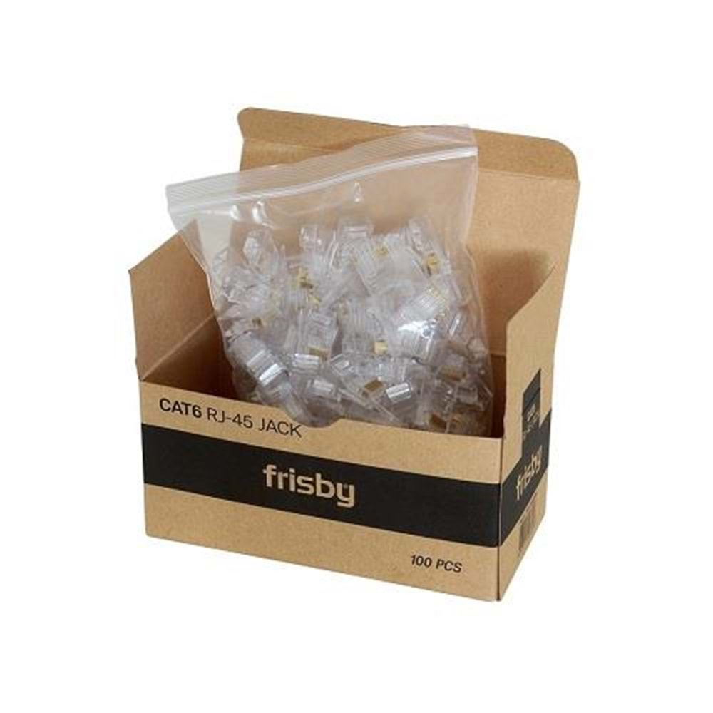 FRISBY FNW-RJ4520N CAT6 RJ45 UTP KONNEKTÖR 100 LÜ KUTU 