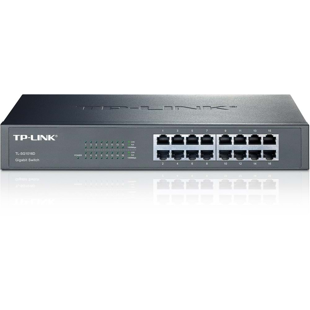 TP-LINK TL-SG1016D 16 PORT GIGABIT DESKTOP RACKMOUNT SWITCH 