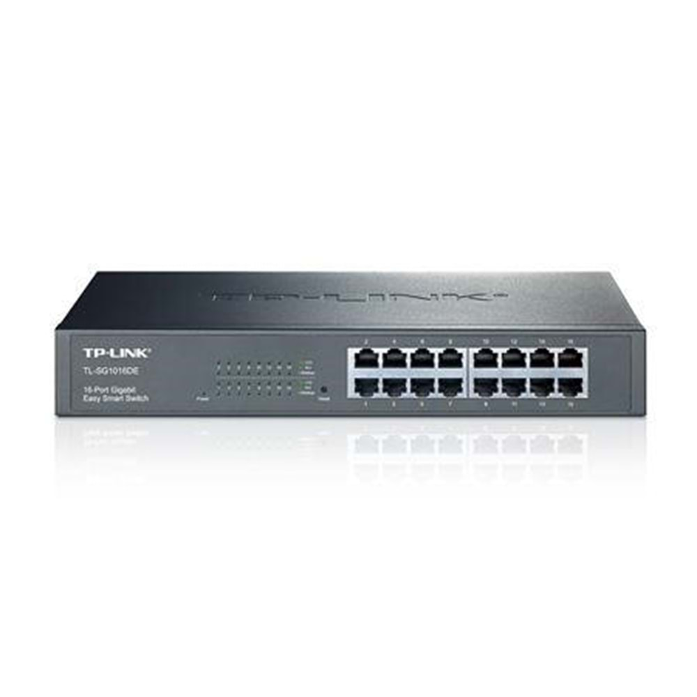 TP-LINK TL-SG1016DE 16 PORT GIGABIT EASY SMART YÖNETİLEBİLİR RACKMOUNT SWITCH 