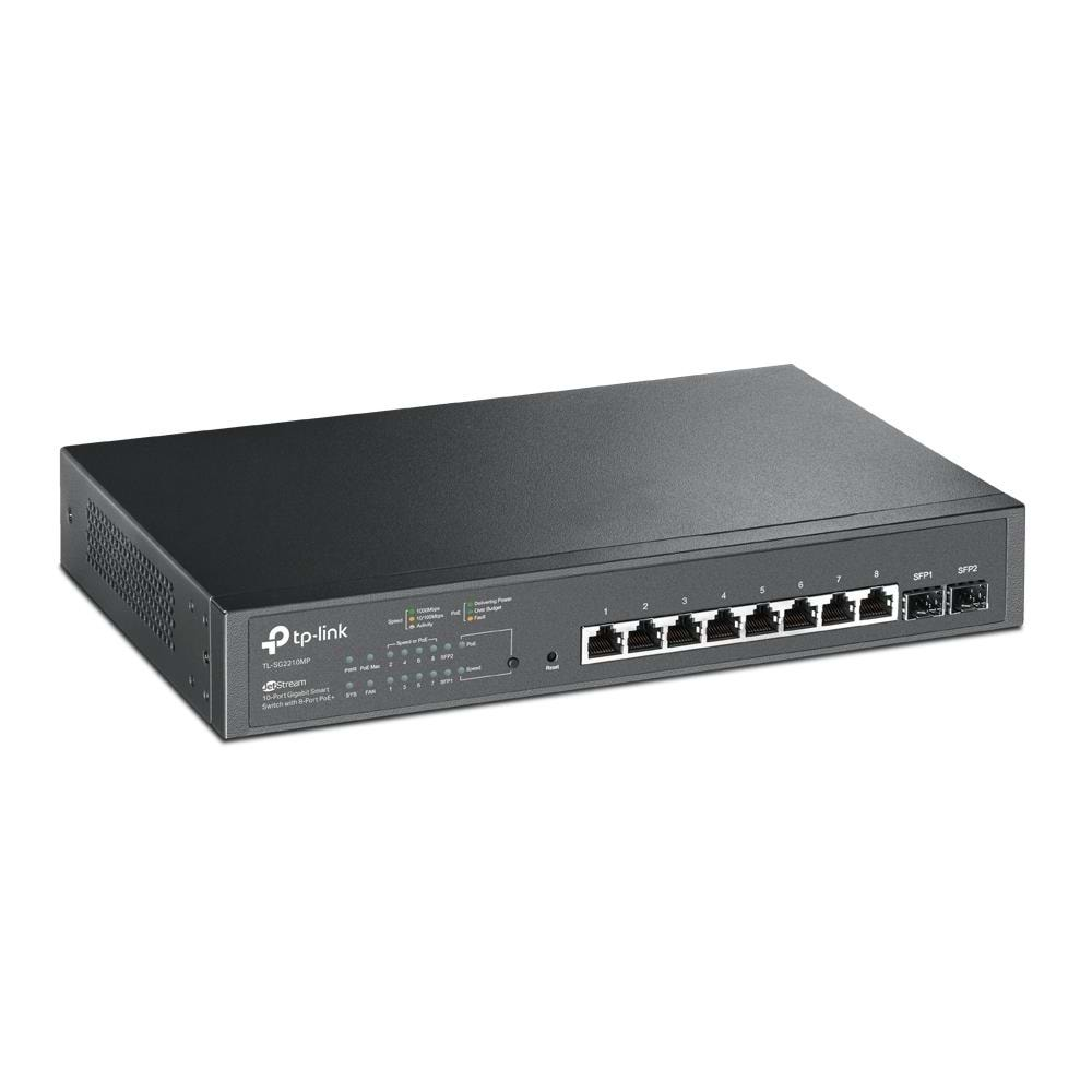 TP-LINK OMADA TL-SG2210MP 8 PORT GIGABIT+ 2XGIGABIT SFP UPLINK YÖNETİLEBİLİR 150W POE RACKMOUNT SWITCH 