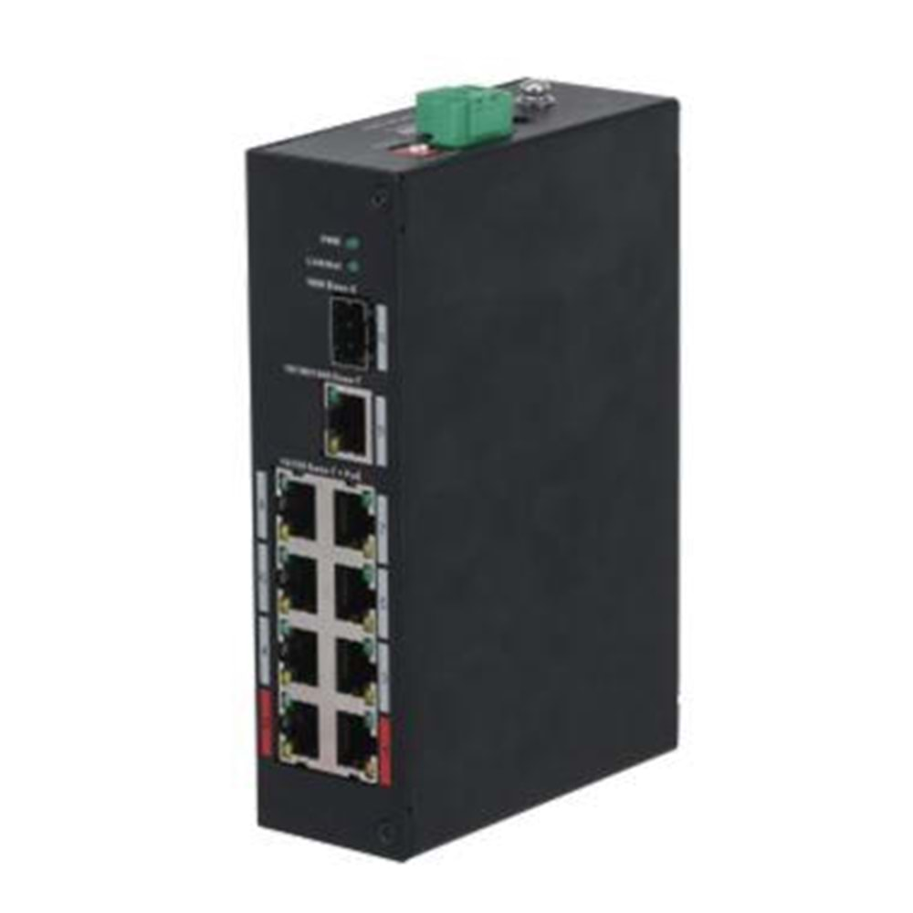 DAHUA PFS3110-8ET-96-V2 8 PORT 10/100 + 1XGB RJ45/SFP 96W POE ENDÜSTRİYEL SWITCH 