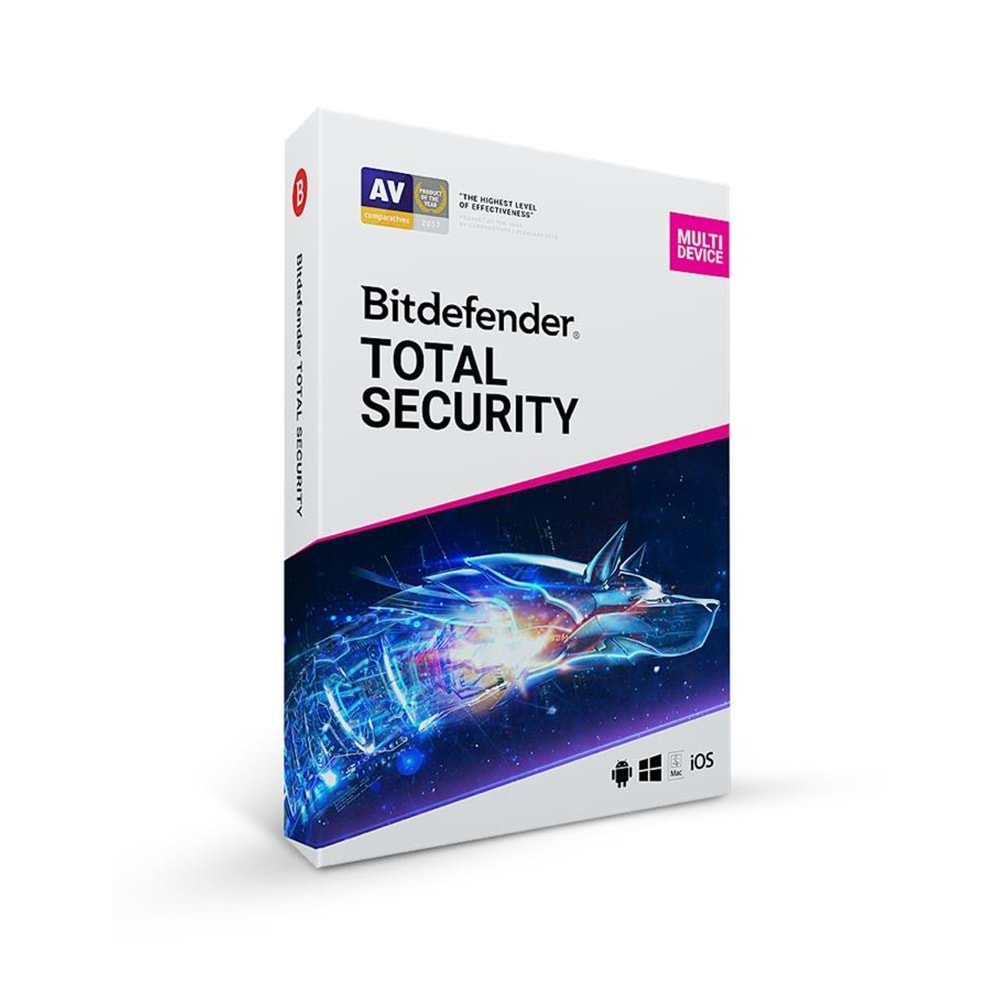 BITDEFENDER TOTAL SECURITY 5KULL. 1YIL KUTU 