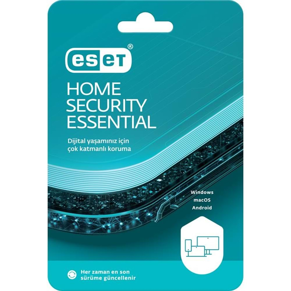 ESET HOME SECURITY ESSENTIAL 3 KULLANICI 1 YIL KUTU 