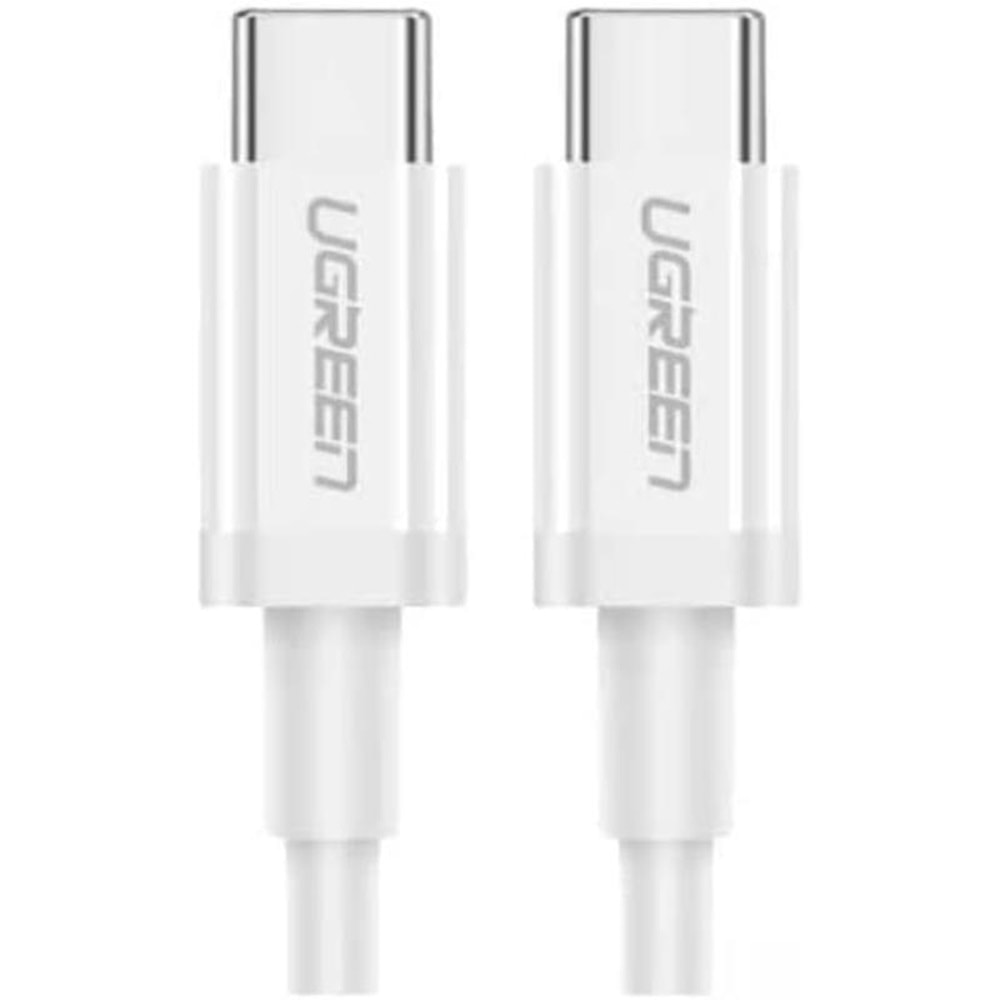 UGREEN USB-C 60W 3A QC PD HIZLI ŞARJ KABLOSU 1 MT BEYAZ 60520 