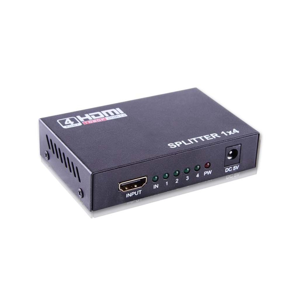 QPORT Q-SPL4 FULL HD 1 GİRİŞ 4ÇIKIŞLI HDMI SPLITTER (SİNYAL ÇOĞALTICI) 