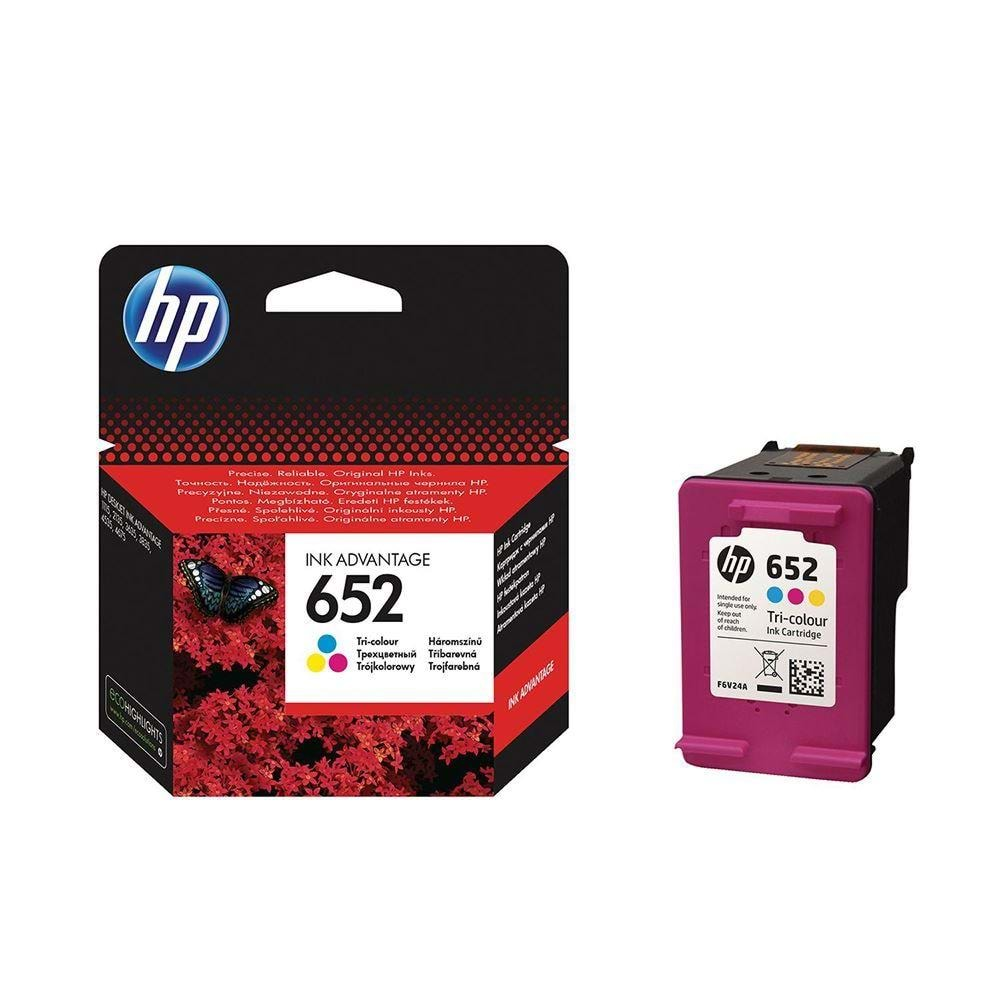 HP F6V24A 3 RENKLİ MÜREKKEP KARTUŞ NO:652 