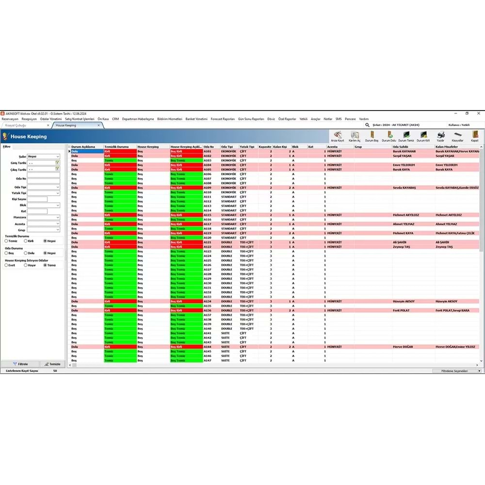 WOLVOX Otel Yönetimi 1 - 50 Oda Dahil, Wolvox ERP, Cari 1 (1 Kullanıcı), Kasa (1 Kullanıcı), Stok 1 (1 Kullanıcı), Fatura (1 Kullanıcı), e-Fatura / e-Arşiv / e-İrsaliye / e-Müstahsil , Döviz Takip (1 Kullanıcı), Banka (1 Kullanıcı), Transfer, Finansa