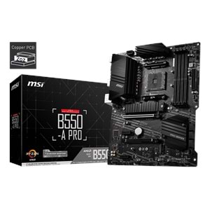 MSI B550-A PRO DDR4 3200MHZ 1XHDMI 1XDP 2XM.2 USB 3.2 ATX AM4 (3.NESİL İŞLEMCİ UYUMLU) 