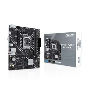 ASUS PRIME H610M-K DDR5 5600MHZ 1XVGA 1XHDMI 1XM.2 USB 3.2 MATX 1700P (12. / 13. VE 14. NESİL İŞLEMCİ UYUMLU) 