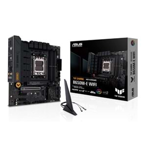 ASUS TUF GAMING B650M-E WIFI DDR5 6400MHZ 1XHDMI 2XDP 2XM.2 USB 3.2 MATX AM5 ( AMD AM5 7000 SERİSİ İŞLEMCİ İLE UYUMLU) 