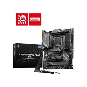 MSI Z790 GAMING PLUS WIFI DDR5 7200MHZ 1XHDMI 1XDP 4XM.2 USB 3.2 ATX 1700P (12. / 13. VE 14. NESİL İŞLEMCİ UYUMLU) 