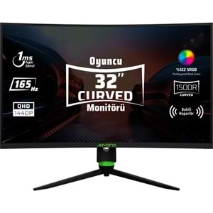 Monster Aryond A32 V1.3 32 Inç Qhd 2560X1440 165 Hz 1 Ms Ince Çerçeve Hoparlörlü Curved Oyuncu Monitörü