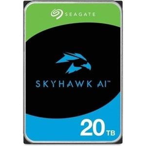 20 TB SEAGATE 3.5 SKYHAWK AI SATA 7200RPM 256MB 7/24 GUVENLIK ST20000VE002 (5 YIL RESMI DIST GARANTILI) 