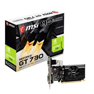 MSI GEFORCE N730K-2GD3/LP GT730 2GB DDR3 64BIT 1XVGA 1XHDMI 1XDVI EKRAN KARTI 