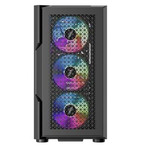 1ST PLAYER TRILOBITE T7 SİYAH 650W 80+ ARGB 4X12CM FAN TEMPERLİ CAM MESH USB 3.0 ATX KASA 