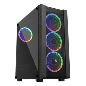 FRISBY FC-9320G 600W 80PLUS 4 X DUAL RGB KUMANDA MIDI TOWER KASA 