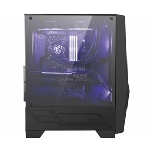 MSI MAG FORGE 100M TEMPERLI CAM 2X120MM 1X120MM ARGB FAN PSU YOK GAMING SİYAH KASA 