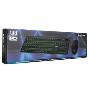 Altec Lansing ALGC8264, Siyah, 3 Renkli, USB Kablolu, Multimedya Fonksiyonlu, Gaming Klavye+Mouse Set