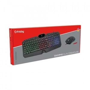 FRISBY FK-4865QU USB Q TR MM SİYAH KABLOLU GAMING KLAVYE MOUSE SET