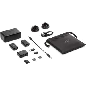 DJI MIC (CE) KABLOSUZ MİKROFON (2TX-1RX-CHARGING CASE) (RESMI DIST GARANTILI) 