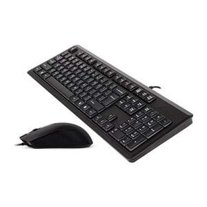 A4 TECH KR-9276 KBL Q KLAVYE-USB MOUSE SET,SİYAH