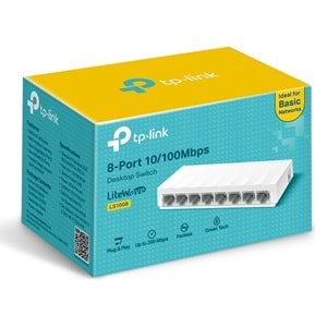 TP-Link LS1008 8 Port 10-100 Mbps Plastik Kasa Switch