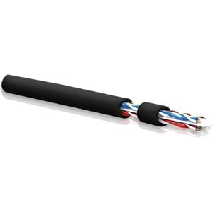 QPORT Q-CATO2 500MT MAKARALI OUTDOOR DIŞ MEKAN 23AWG 0.58MM SİYAH CAT6 KABLO 