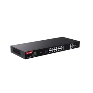 IP-COM G1120P-16-250W 16 PORT GIGABIT+2XGB RJ45/SFP UPLINK 230W POE RACKMOUNT SWITCH 