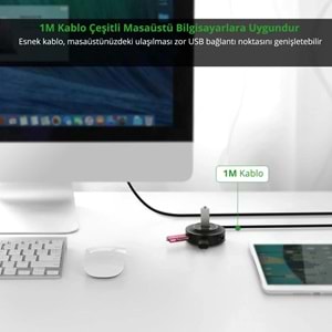S-LINK SWAPP SW-U212 SİYAH USB 2.0 4 PORT HUB KABLOLU DÖNÜŞTÜRÜCÜ ADAPTÖ