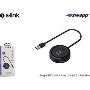 S-LINK SWAPP SW-U300 4 PORT USB3.0 HUB ÇOKLAYICI GRİ 